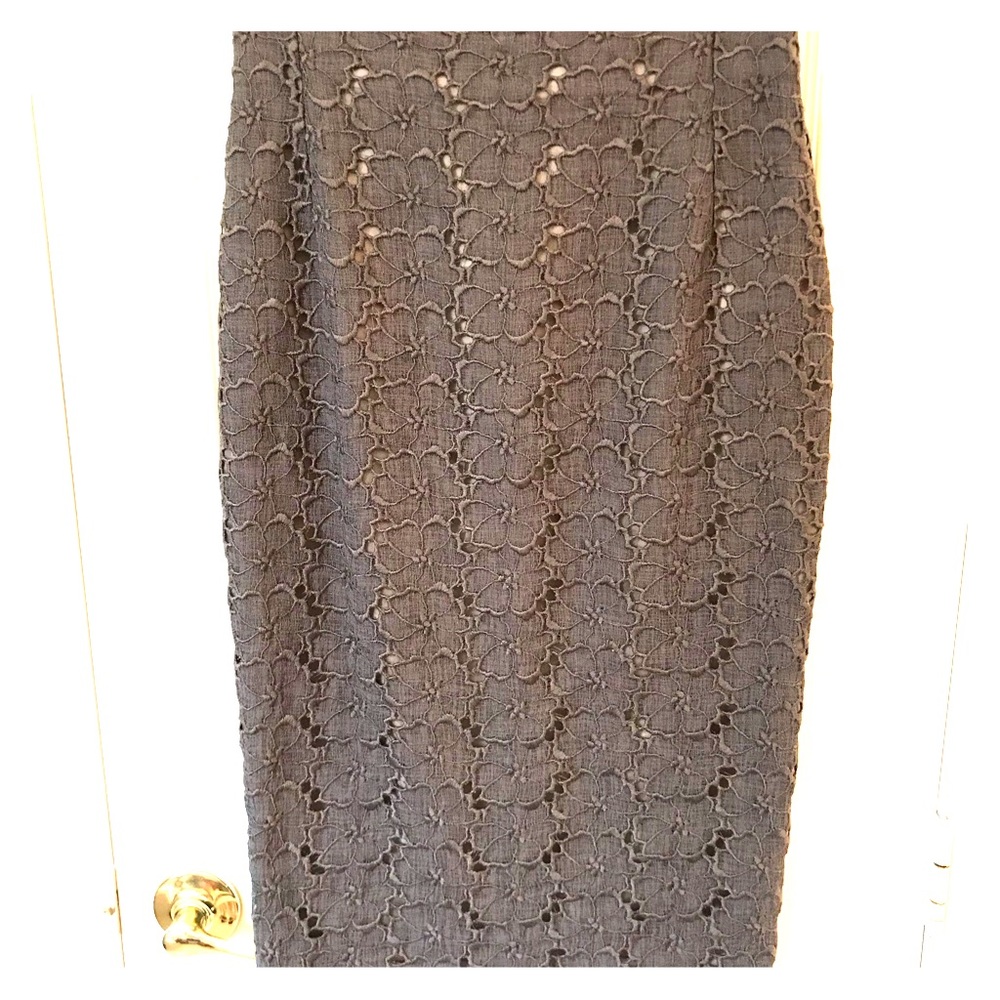 Giambattista Valli grey lace pencil skirt size 40